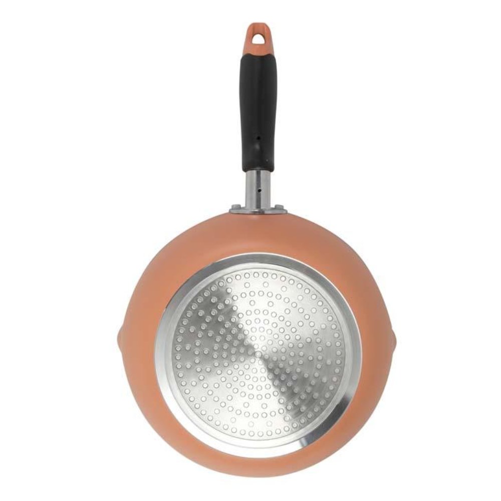 深型易潔煎鍋油炸鍋 | 電磁爐適用 | 22CM | 橙色 | 日本 PEARL LIFE | PS-HC-68